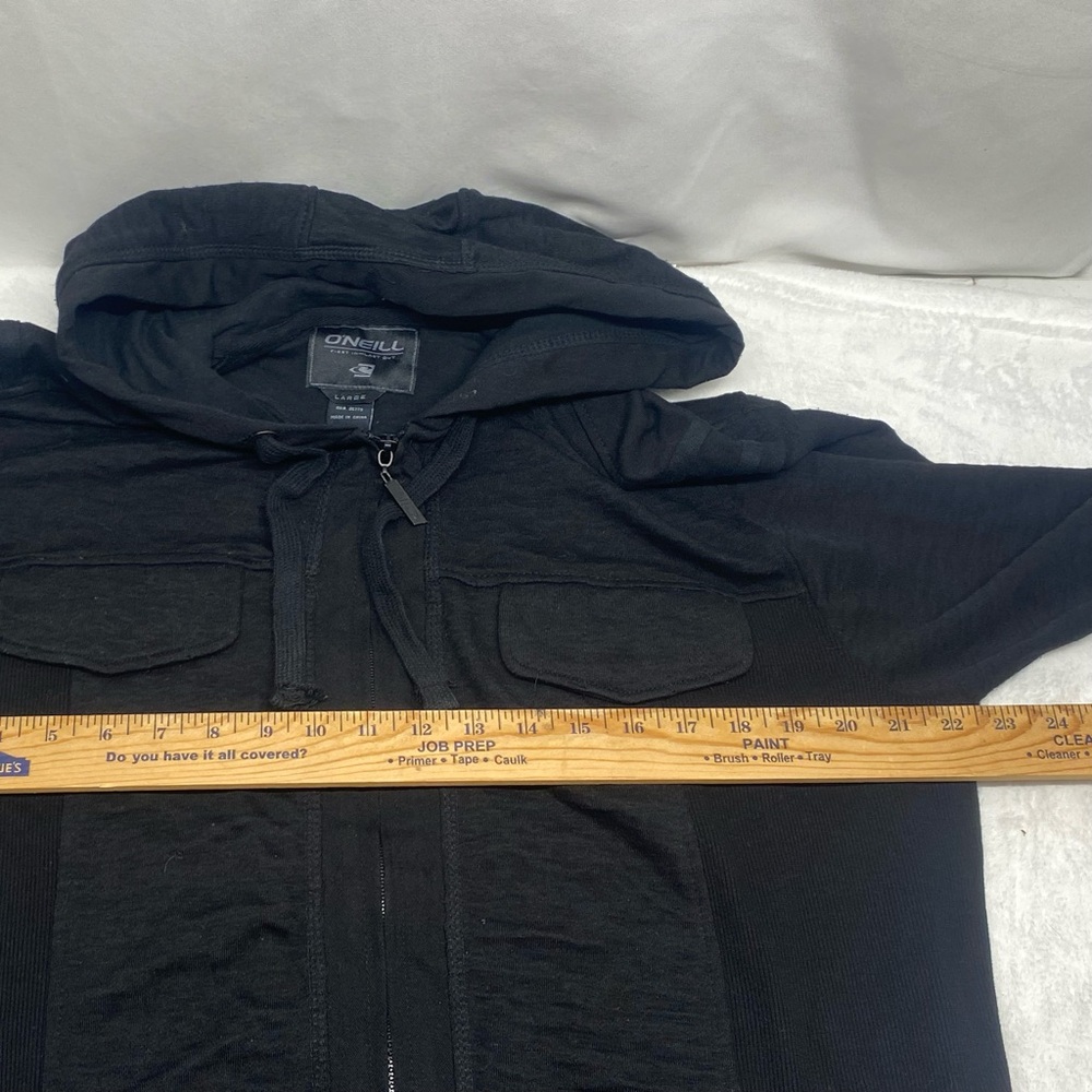 O’Neill Men’s Black Zip Up Sweat Shirt Size Large - Picture 7 of 7